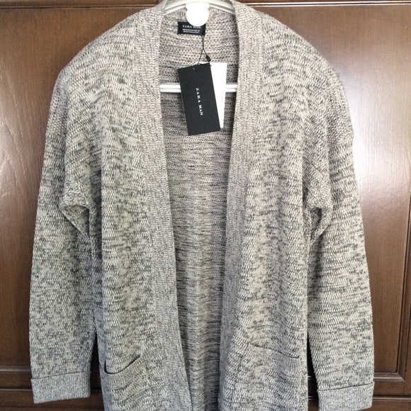 Zara Men’s open front cardigan sweater sizes M & L - Picture 8 of 8